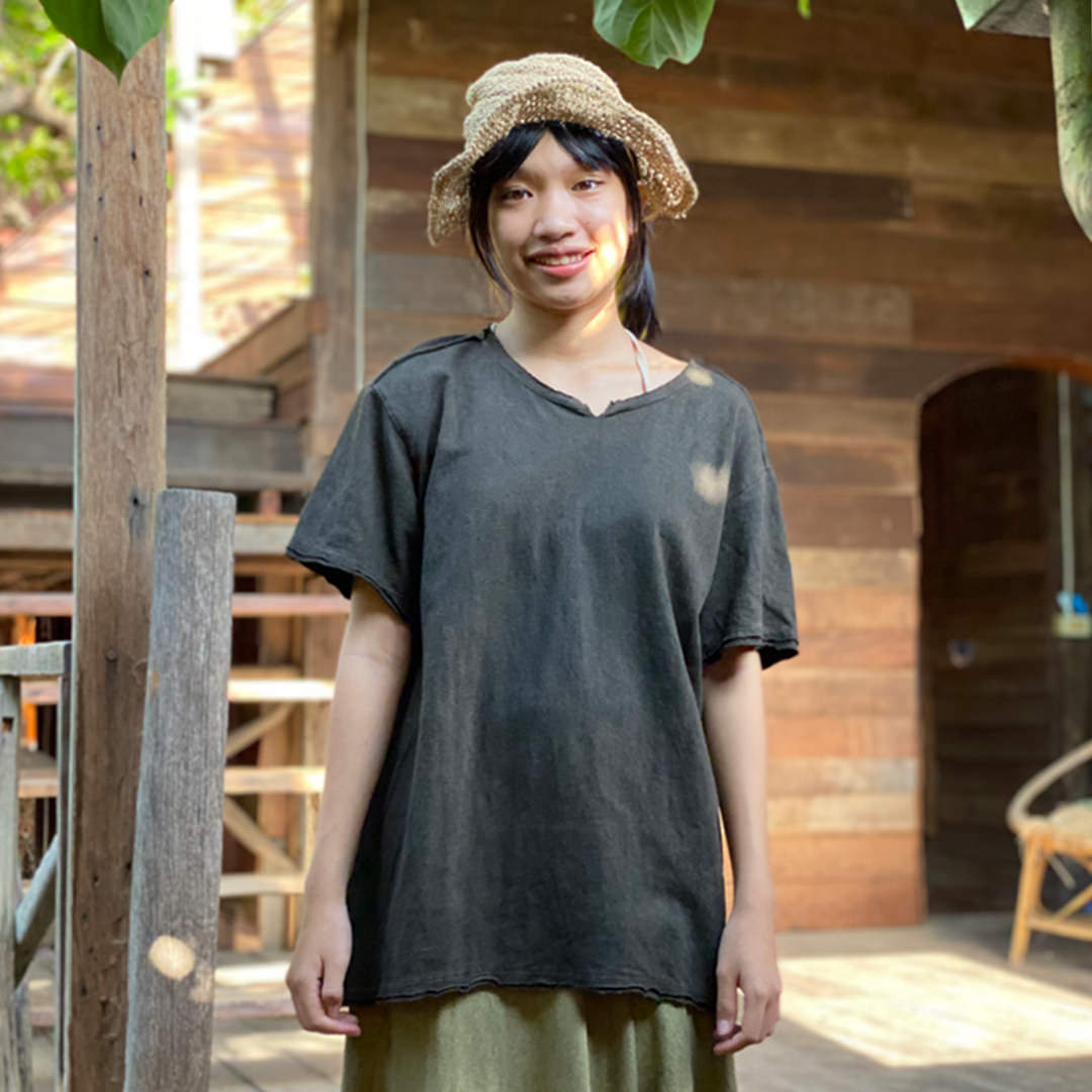 新着 新製品 Asana ヘンプコットン 厚手 New メンズ Tee 草木染め Tシャツ ユニセックス ジェンダーフリー アジアンファッション エスニック リゾートコーデ レディース Cdm Co Mz