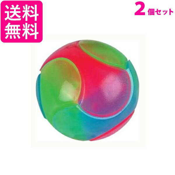 ★10 1はポイント最大17倍!クーポンは早いもの勝ち★ 2個セット ペット おもちゃ 弾性ボール 光るボール 噛むおもちゃ 犬 猫 夜間 運動不足 発光 ((C 送料無料