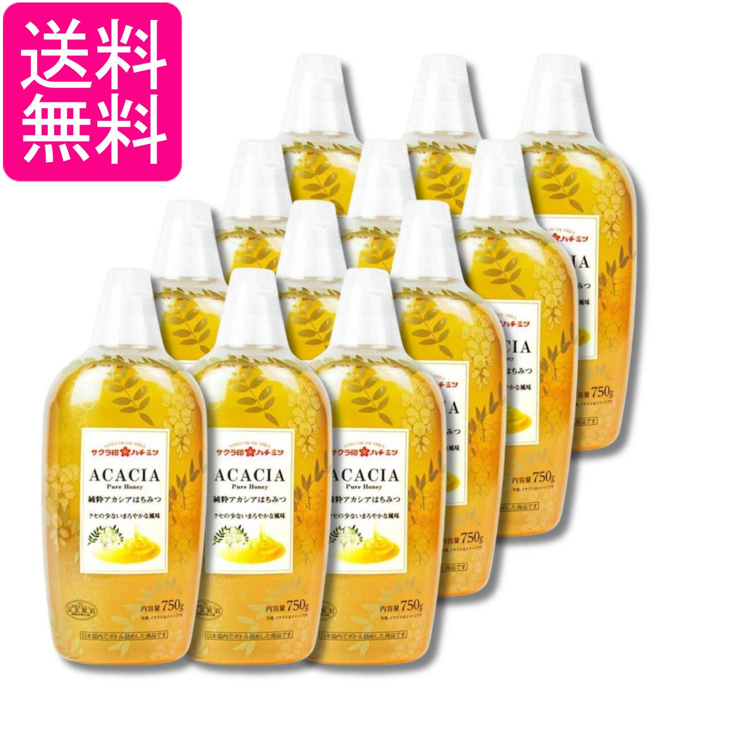 12個セット 加藤美蜂園 サクラ印 アカシアはちみつ 750g 送料無料
