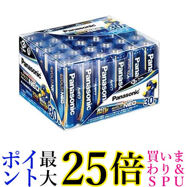 3個セット パナソニック LR6NJ/30SH アルカリ乾電池単3形 30本パック EVOLTA NEO 送料無料
