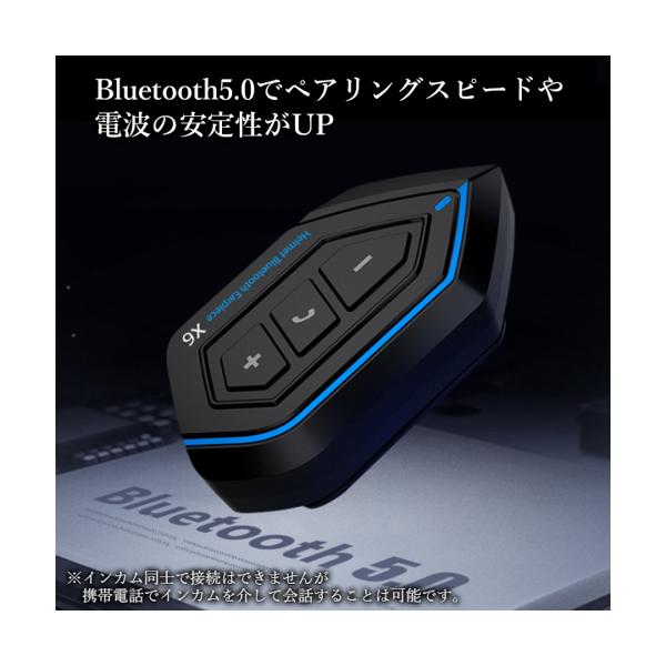 最大40%OFFクーポン 10 1はポイント最大17倍 クーポンは早いもの勝ち バイク インカム X6 Bluetooth5.0 ヘッドセット 高音質  IP67防水 操作簡単 オートバイイヤホン ヘルメット用インカム 管理C 送料無料 turbonetce.com.br