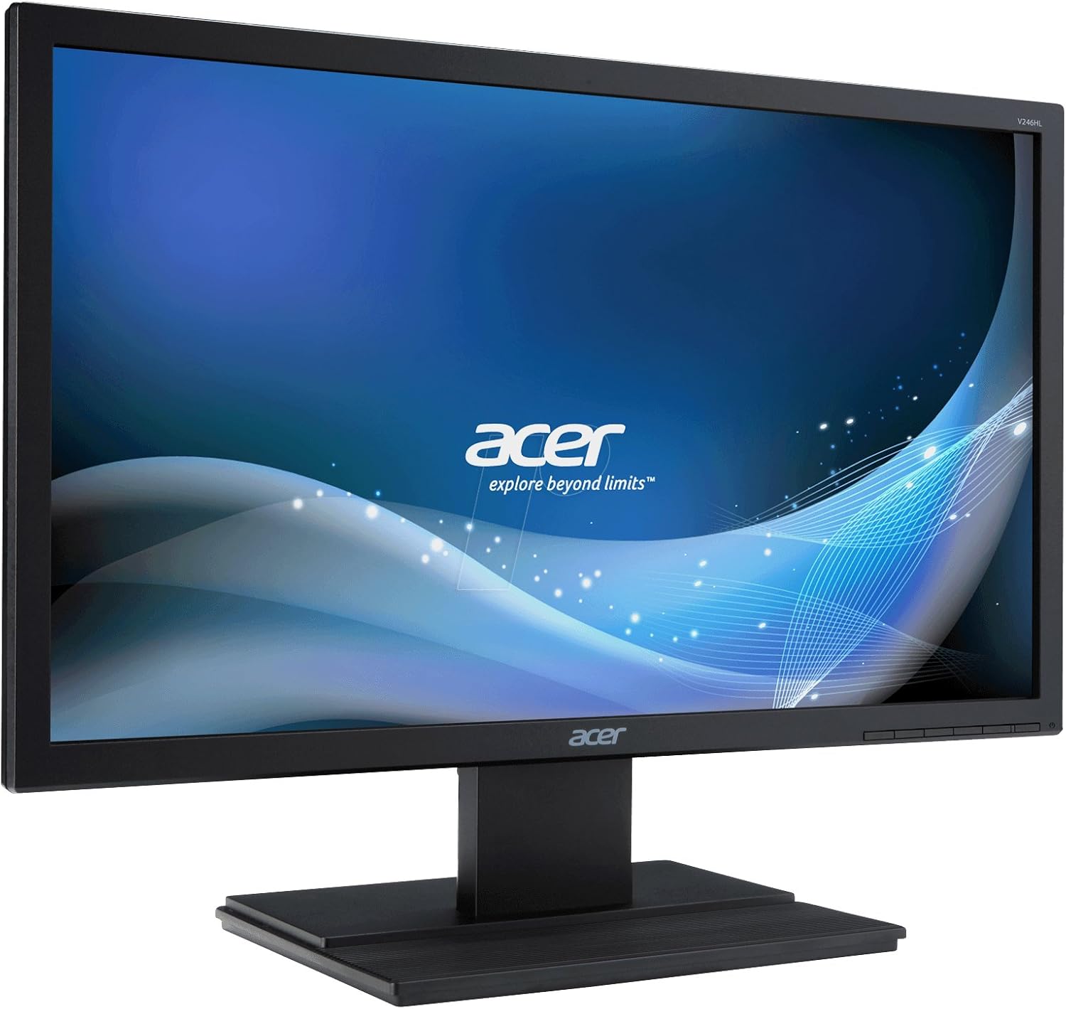 Acer V246HLbmd 24インチ ワイド液晶モニター｜フルHD（1920×1080）非光沢｜LEDバックライト｜応答速度5ms｜スピーカー内蔵｜中古モニター