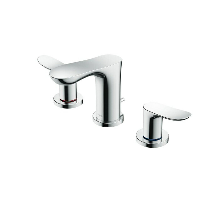 TOTO 台付2ハンドル混合水栓 TLG01201JA (埋込、泡まつ、ワンプッシュ、共用)