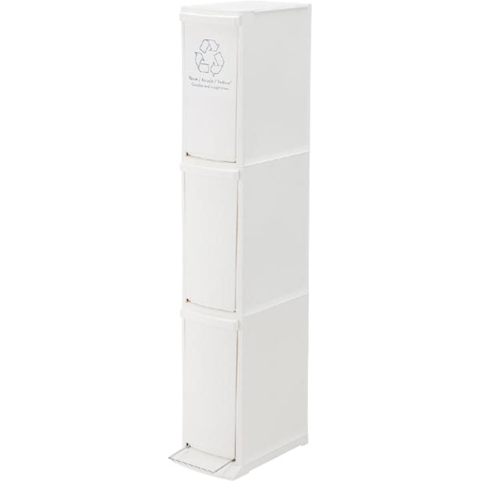 東谷/AZUMAYA [直送3]ゴミ箱 ダストボックス3段タイプ 30L(1段あたり10L) LFS-933WH ホワイト (幅21×奥行37×高さ118)(本州四国九州限定) 5,023円