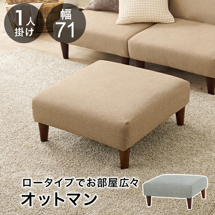 HAGIHARA [直送5]置き目印字機でお御部屋広く フラットコンパクトソファシリーズ 腰掛け当て嵌める オットマン 平ったいOT-BE ベージュ