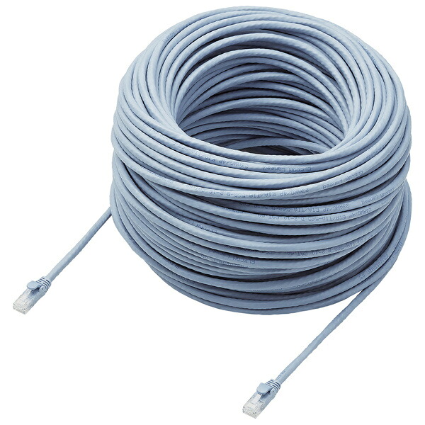 【送料無料】 ELECOM LD-GPAT/BU70/RS LANケーブル/ CAT6A対応/ EU RoHS指令準拠/ ツメ折れ防止カバー/ 簡易パッケージ仕様/ 70m/ 単線/ ブルー 【在庫目安:お取り寄せ】