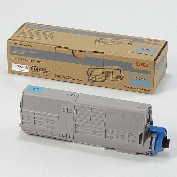 OKI TC-C4BC2 トナーカートリッジ(大) シアン (MC573dnw C542dnw)| トナー カートリッジ トナーカットリッジ トナー交換 印刷 プリント プリンター