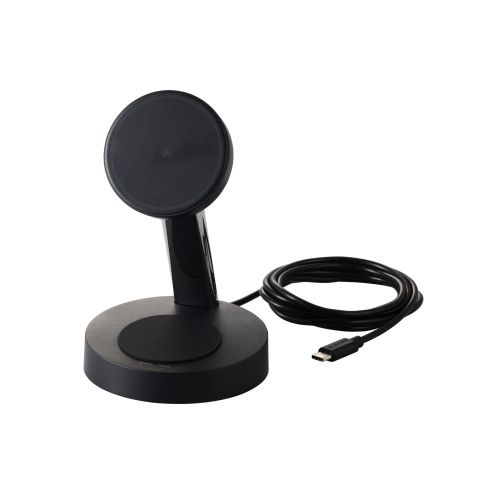 【送料無料】 ELECOM W-MS11BK マグネットQi2規格対応ワイヤレス充電器/ 15W+5W/ スタンドタイプ/ 1.5m/ ブラック 【在庫目安:お取り寄せ】