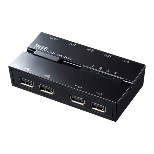 【送料無料】 サンワサプライ SW-US44HMG 磁石付きUSB2.0手動切替器（ハブ付き・4回路） 【在庫目安:お取り寄せ】