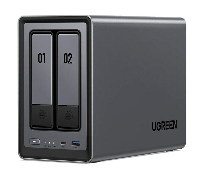 【貨物輸送無料】UGREEN 第12時人 N series 4中核グループ中央処理装置積み上げる 2.5GbE 2ベイNAS ディスクレスモデル DDR5 8GB記憶装置判定基準 2年引き請ける DXP2800【店卸し資産準拠集団:少ない】| NAS RAID レイド