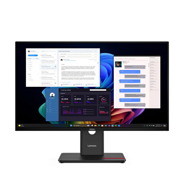 【送料無料】 レノボ・ジャパン 64AFGAR2JP ThinkVision T27UD-40 (27型ワイド液晶ディスプレイ/ 3840×2160/ USB-C、DP、HDMI/ ブラック/ スピーカー：なし/ 3年間フル保証/ 広視野角IPSパネル採用) 【在庫目安:お取り寄せ】