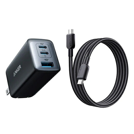 【送料無料】 アンカー・ジャパン B2667N12 Anker PowerPort III 3-Port 65W Pod with USB-C ＆ USB-C ケーブル ブラック 【在庫目安:お取り寄せ】