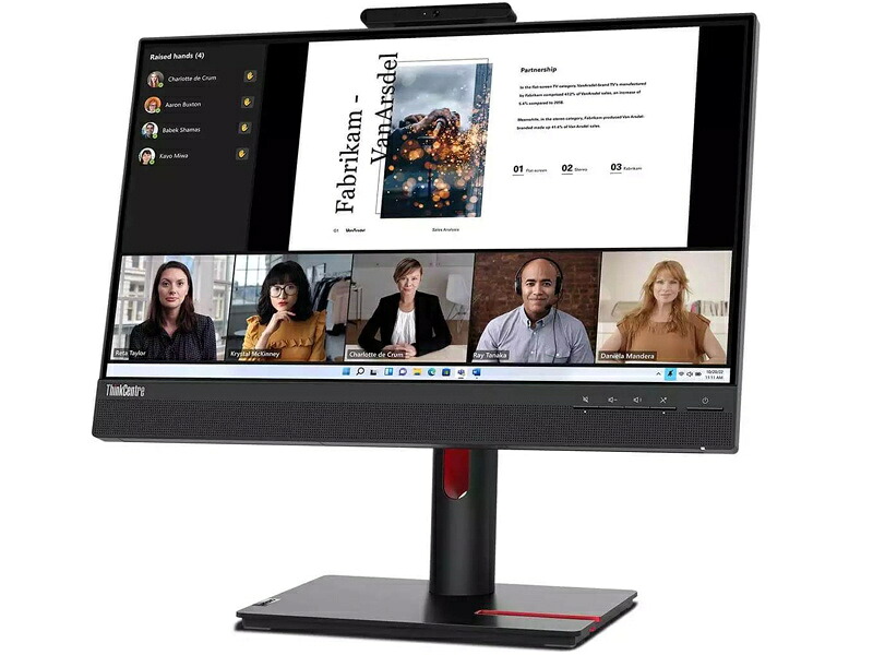 【送料無料】 レノボ・ジャパン 12N8GAR1JP ThinkCentre Tiny-in-One 22 Gen 5 (タッチ非対応モデル)（21.5型/ 1920×1080/ DisplayPort x1、HDMI x1/ 黒/ ステレオスピーカー(内蔵) (3W x2)） 【在庫目安:僅少】