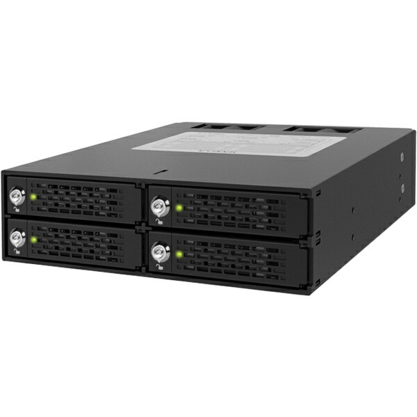 【送料無料】 ICY DOCK MB994SK-1B ICYDOCK 4x2.5インチ SATA/ SAS HDD/ SSD搭載用リムーバブルケース　5.25インチベイサイズ　キーロック付モデル 【在庫目安:お取り寄せ】