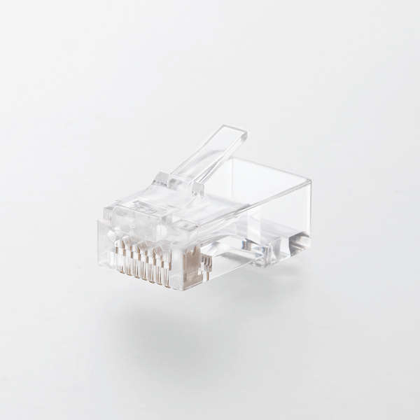 【送料無料】ELECOM LD-6RJ45T100 RJ45コネクタ/ CAT6・CAT6A対応/ 単線・ヨリ線対応/ 100個入り【在庫目安:お取り寄せ】| パソコン周辺機器 コネクタ コネクター プラグ モジュール|PC&家電《CaravanYU 店》