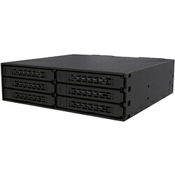 【送料無料】 ICY DOCK MB996SP-6SB ICYDOCK　6 x 2.5インチSAS /SATA HDD /SSD搭載用リムーバブルケース　5.25インチベイサイズ 【在庫目安:お取り寄せ】 27,928円