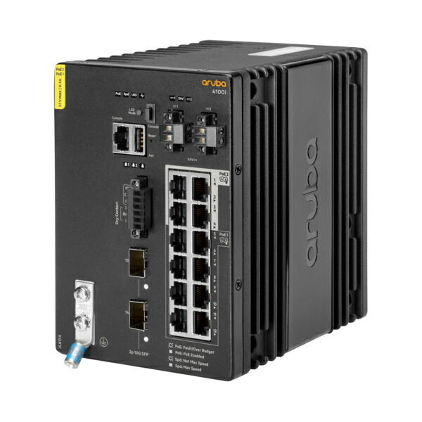 【送料無料】 JL817A HPE Aruba Networking CX 4100i 12G (8 Class4 PoE and 4 Class6 PoE) 2SFP+ DIN Mount Switch 【在庫目安:お取り寄せ】| パソコン周辺機器