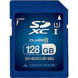 【送料無料】GREEN HOUSE GH-SDXCUB128G SDXCメモリーカード UHS-I クラス10 128GB【在庫目安:お取り寄せ】|PC&家電《CaravanYU 店》