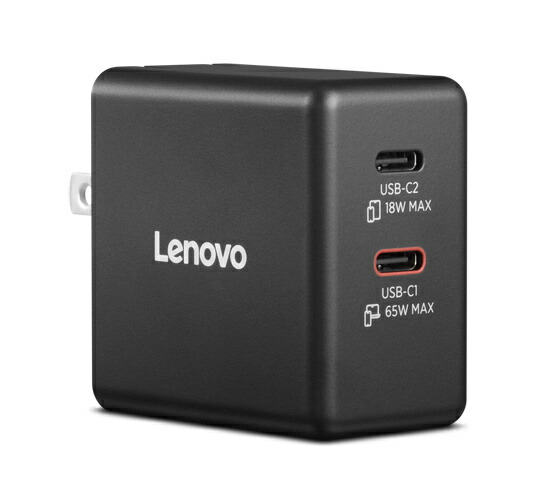 【店卸し資産引き合い:あり】【貨物輸送無料】レノボ・ジャパン 40AW065BUS Lenovo 65W デュアルUSB Type-C GaN ACアダプタ