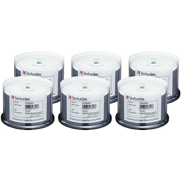 【送料無料】EPSON ETD50WS Verbatim Japan社製 DVD-R/ 4.7GB/ 16倍速/ 光沢ホワイトワイドタイプ/ 300枚入り【在庫目安:お取り寄せ】｜PC＆家電《CaravanYU 店》