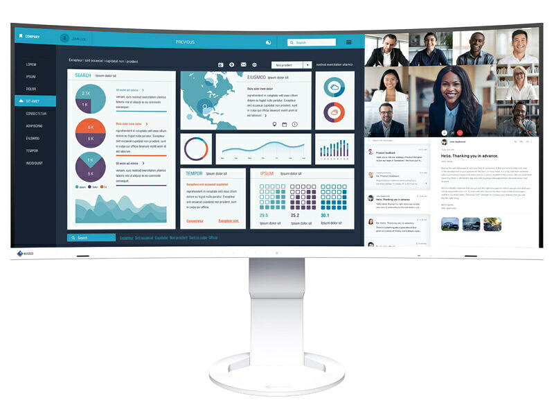 【送料無料】 EIZO EV3895-WT 液晶ディスプレイ 37.5型/ 3840×1600/ HDMI、DisplayPort、USB Type-C/ ホワイト/ スピーカー：あり 【在庫目安:僅少】