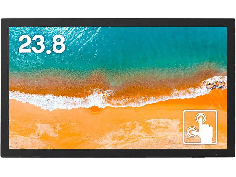 【送料無料】 GREEN HOUSE GH-LCT24C-BK 23.8型タッチパネルLED液晶ディスプレイ/ 1920×1080/ HDMI、DisplayPort、mini D-Sub15/ ブラック/ スピーカー/ 3年保証/ 静電容量方式10点マルチタッチ対応/ VAパネル採用