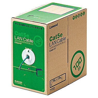 【送料無料】 ELECOM LD-CT2/DG100/RS RoHS対応LANケーブル/ CAT5E/ 100m/ ダークグリーン/ 簡易パッケージ 【在庫目安:お取り寄せ】