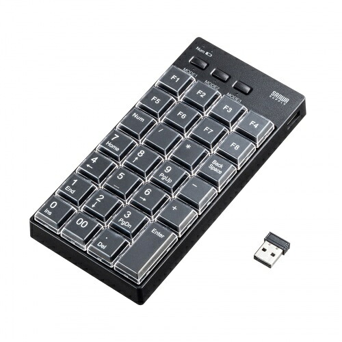 【貨物輸送無料】サンワサプライ NT-WL26BK プログラマブルテンキー（2.4G模範例）【店卸し資産準拠集団:お取り寄せ】 パソコン・周辺機器-マウス・キーボード・入力機器-テンキー