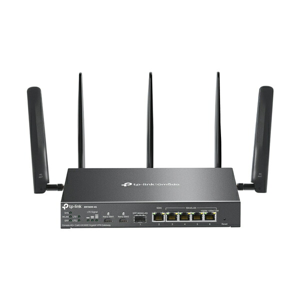 【貨物輸送無料】TP-LINK ER706W-4G(JP) Omada 4G+ Cat6 AX3000 Wi-Fi 6 ギガビットVPNルータ【棚卸し資産判定基準:お取り寄せ】