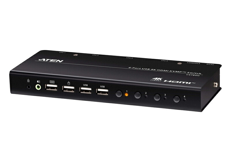 【貨物輸送無料】ATEN CS784H 4界面 USB HDMI KVMP取り替えっこ（4K60p、2界面USB 2.0こしき積み上げる）【店卸し資産準拠集団:お取り寄せ】