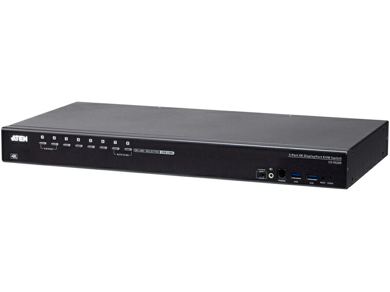 【送料無料】 ATEN CS19208 8ポート USB・DisplayPort KVMスイッチ(4K、USB 3.0対応) 【在庫目安:お取り寄せ】| パソコン周辺機器 KVMスイッチ ラックマウント KVM スイッチ PC パソコン
