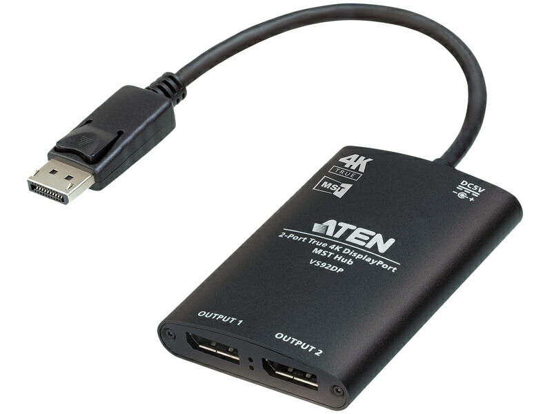 【送料無料】 ATEN VS92DP 2ポート DisplayPort分配器（4K60p、MST対応） 【在庫目安:お取り寄せ】 19,017円