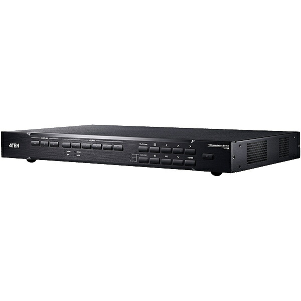 【貨物輸送無料】ATEN VP2730 7インプット3最終生産物プレゼンマトリックスシームレススイッチャー（スケーラー/ オーディオミキサー内蔵、ストリーミング/ HDBaseT相応う）【店卸し資産準拠集団:お取り寄せ】