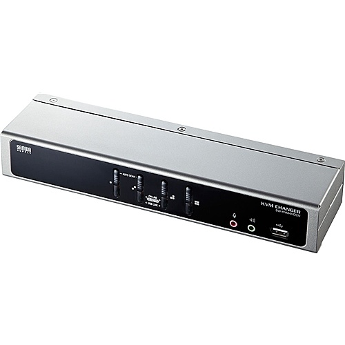 【貨物輸送無料】サンワサプライ SW-KVM4HDCN デュアル繋がりDVI相応うマイコン自動小銃うつり変わり器（4：1）【店卸し資産引き合い:お取り寄せ】