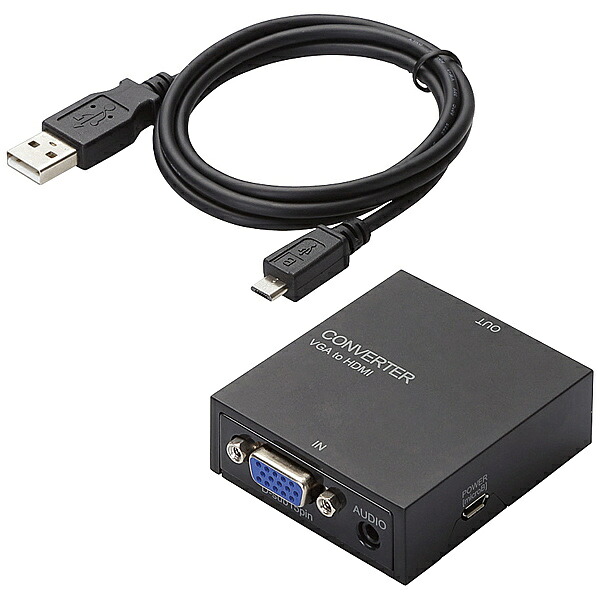 【送料無料】 ELECOM AD-HDCV03 アップスキャンコンバーター/ 3.5φ/ VGA-HDMI/ HDMI1.3 【在庫目安:お取り寄せ】