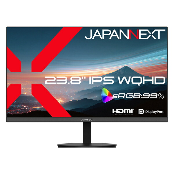 【貨物輸送無料】JAPANNEXT JN-IPS238Q 液晶見せびらかす 23.8型/ 2560×1440/ HDMI×1、DP×1/ 黒いこと/ 金棒引き有/ 2年引き請ける【棚卸し資産判定基準:少ない】| 家電 見せびらかす