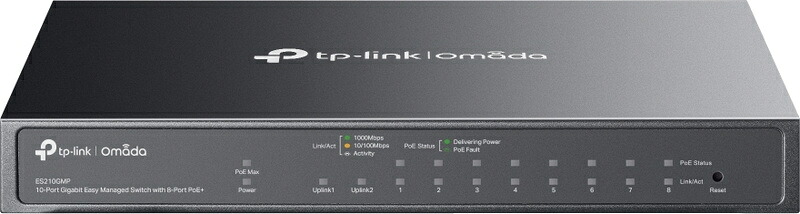 【貨物輸送無料】TP-LINK ES210GMP(UN) Omada ギガビットポート×10 イージーマネージドスイッチ(PoE+界面×8積み上げる)【店卸し資産引き合い:お取り寄せ】| マイコン境界線の外側設備