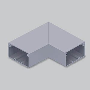 【送料無料】 サンテレホン MDM8151 平面マガリ 8号150型 グレー 【在庫目安:お取り寄せ】| サプライ 配線保護 配線 保護 ケーブル オプション カバー モジュール モール 収納