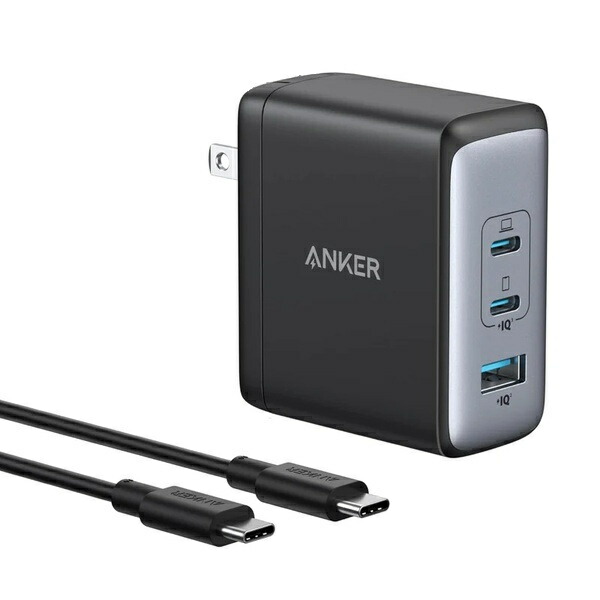 【送料無料】アンカー・ジャパン B2145N11 Anker 736 Charger (Nano ll 100W) with USB-C ＆ USB-C ケーブル ブラック【在庫目安:お取り寄せ】｜PC＆家電《CaravanYU 店》 8,148円