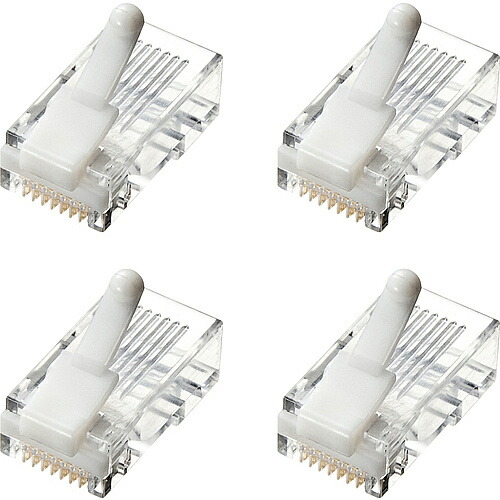 【送料無料】 サンワサプライ ADT-RJ45TS-100 ツメ折れ防止カテゴリ5eRJ-45コネクタ（単線用・100個入り） 【在庫目安:お取り寄せ】| パソコン周辺機器 コネクタ コネクター プラグ モジュール