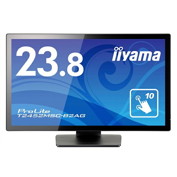 【送料無料】iiyama T2452MSC-B2AG 静電容量方式タッチパネルディスプレイ 23.8型/ 1920&times;1080/ HDMI、DisplayPort/ ブラック/ スピーカーあり/ IPS方式パネル/ 昇降/ 3年保証【在庫目安:お取り寄せ】｜PC＆家電《CaravanYU 店》