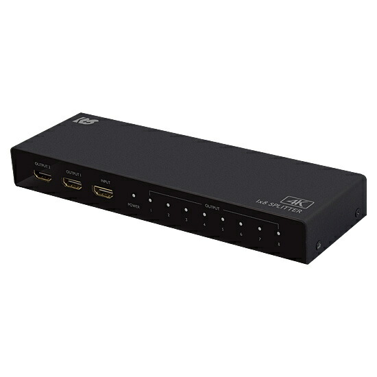 【送料無料】 ラトックシステム RS-HDSP8P-4K 4K60Hz 1入力8出力 HDMI分配器 【在庫目安:お取り寄せ】