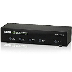 【送料無料】ATEN VS0401 4入力 1出力 アナログVGA/ オーディオビデオスイッチ【在庫目安:お取り寄せ】｜PC＆家電《CaravanYU 店》