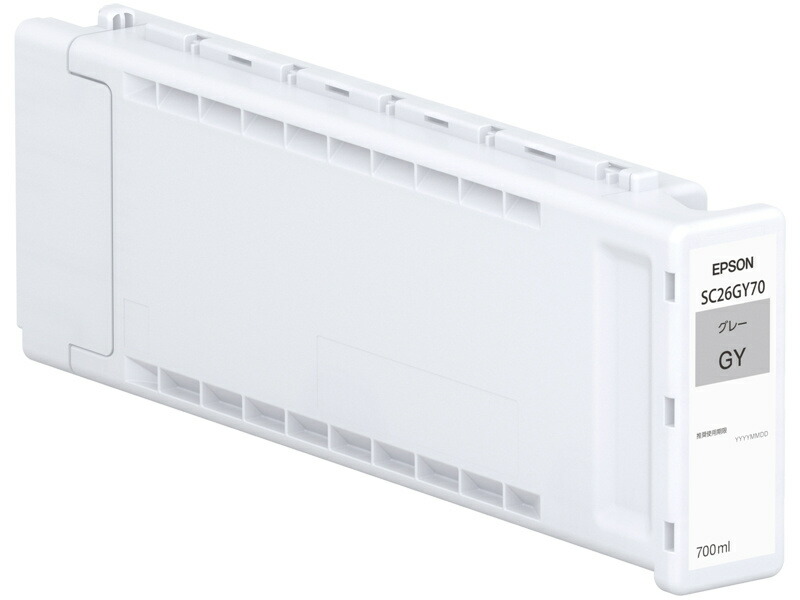 【貨物輸送無料】EPSON SC26GY70 SureColor用 インキ薬莢/ 薄墨色（700ml）【店卸し資産引き合い:お取り寄せ】| 摩り切る品 インキ インキ薬莢 インキ貯蔵タンク 完全無欠 インクジェット 印刷者 取り替えっこ 新品 薄墨色 プリンター・FAX用インク-パソコン・周辺機器