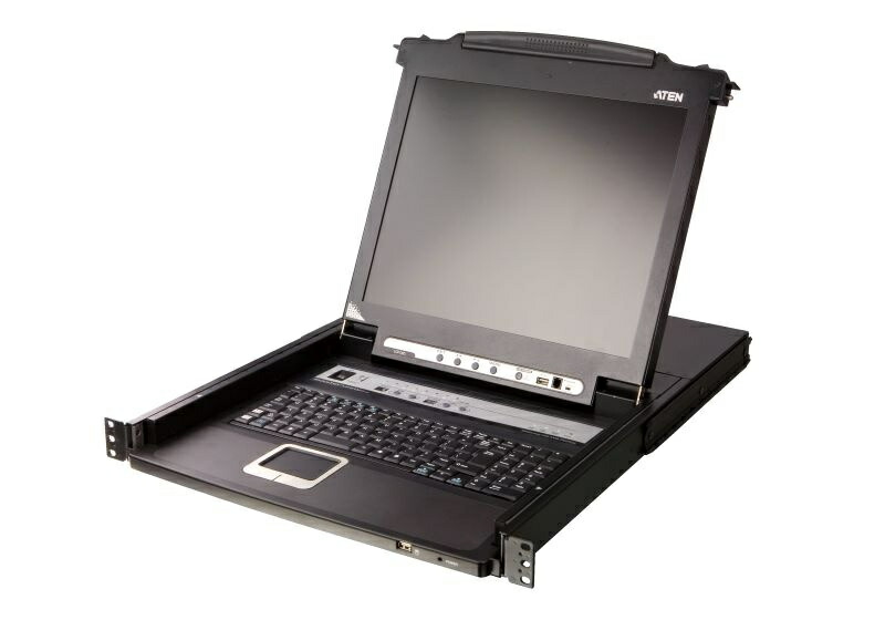 【送料無料】 ATEN CL5708MWJJL 17.3インチLCD一体型8ポートKVMドロワー/ フルHD対応/ ロングレール 【在庫目安:お取り寄せ】| オフィス オフィス家具