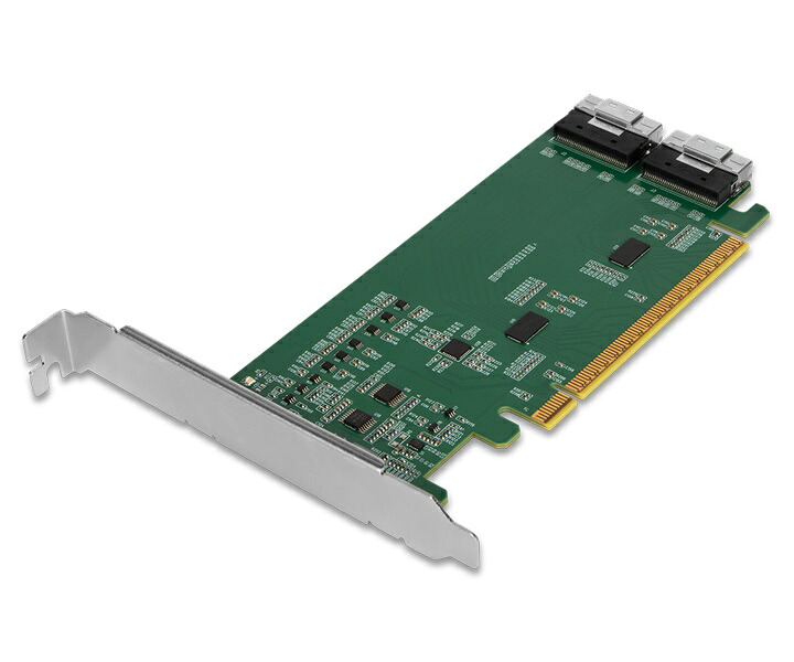 【送料無料】ICY DOCK MB308A EXLink 信号補正用 Redriver搭載 PCIe 4.0 x16対応 2ポート SlimSAS 8i 変換アダプタカード【在庫目安:お取り寄せ】｜PC＆家電《CaravanYU 店》