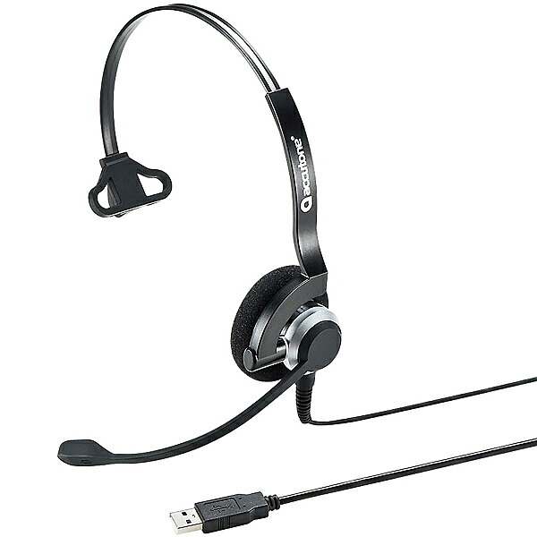 【送料無料】サンワサプライ MM-HSU07BK USBヘッドセット【在庫目安:お取り寄せ】|PC&家電《CaravanYU 店》