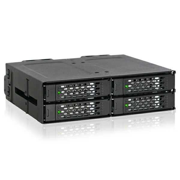 【送料無料】 ICY DOCK MB669VP-B ICYDOCK　4 x 2.5 インチ U.2 NVMe SSD搭載用 リムーバブルケース PCIe 4.0対応　5.25インチベイサイズ 【在庫目安:お取り寄せ】