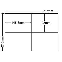 【送料無料】 東洋印刷 C4IA シンプルパックシートカットラベル A4版 4面付(1ケース500シート) 【在庫目安:お取り寄せ】| ラベル シール シート シール印刷 プリンタ 自作
