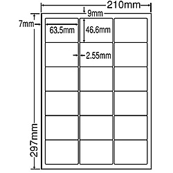 【送料無料】 東洋印刷 LDW18PE シートカットラベル A4版 18面付(1ケース500シート) 【在庫目安:お取り寄せ】| ラベル シール シート シール印刷 プリンタ 自作